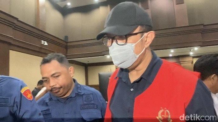 Heru Hanindyo, hakim (kini nonaktif) pemberi vonis bebas Ronald Tannur, di persidangan kasus suap, 2 Januari 2024. (Mulia Budi/detikcom)